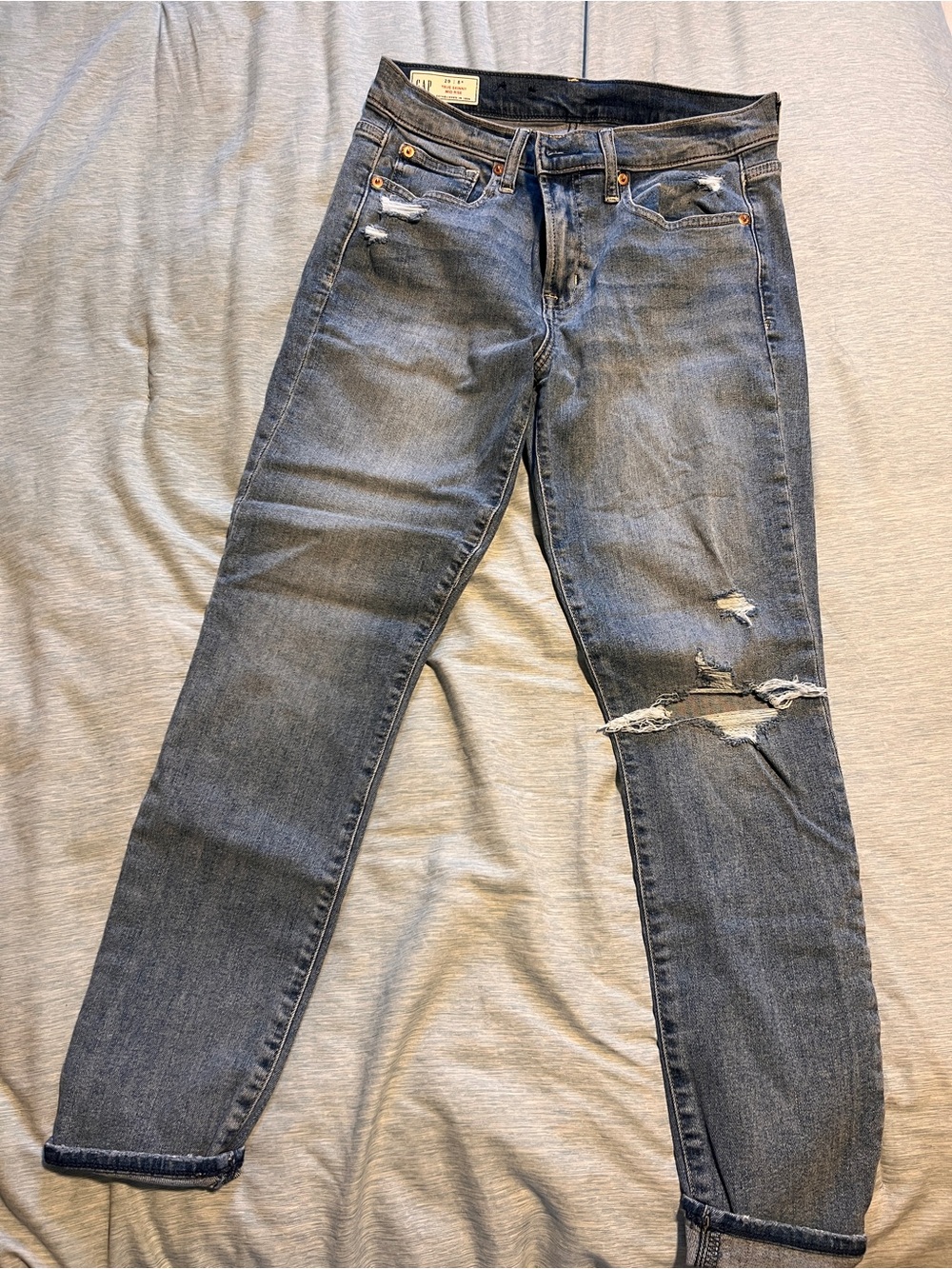 GAP Women’s Distressed Boyfriend Jeans - Blue